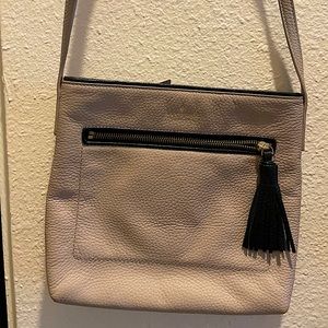 Leather Grey Crossbody Purse